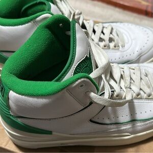 Jordan 2 retro lucky green Athletic Shoes White and Green